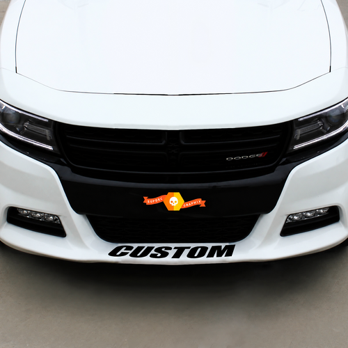 AUTOCOLLANT Vinyle Universel Lettrage Spoiler Avant CUSTOM pour Dodge Charger