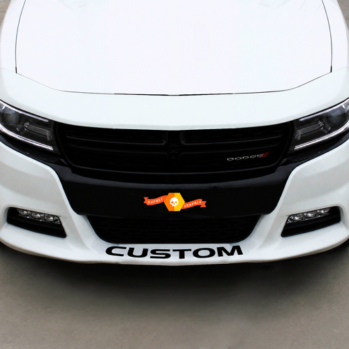 Lettrage de Spoiler Avant Large PERSONNALISÉ Autocollant Vinyle Universel pour Dodge Charger