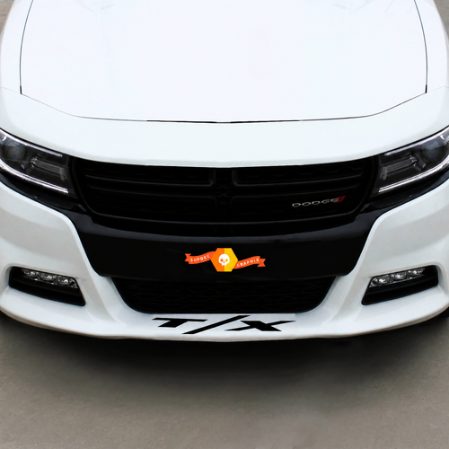 Lettrage de Spoiler Avant T/X Autocollant Vinyle Universel pour Dodge Charger