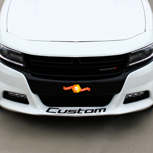 Custom Lettering — Autocollant vinyle (pare-chocs avant) pour Dodge Charger