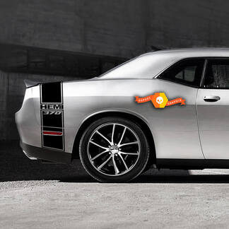 Dodge Challenger Hemi 370 Tail Band Decal Sticker Graphics s'adapte aux modèles
