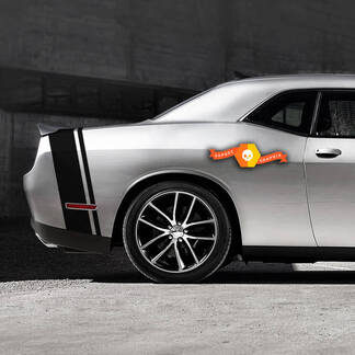 Les graphismes de l'autocollant de bande de queue inclinée Dodge Challenger s'adaptent aux modèles

