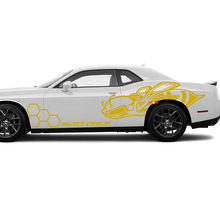 Kit de côtés Scat Pack Honeycomb Bee autocollants Graphiques en vinyle Autocollant Super Bee pour Dodge Challenger
 2