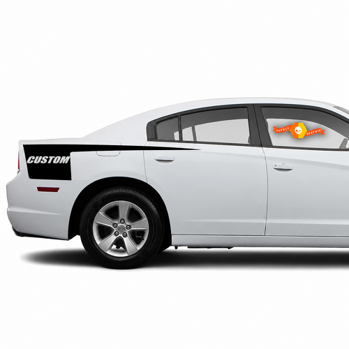 Autocollant en vinyle bande hache personnalisée paire latérale pour Dodge Charger 2011-2014