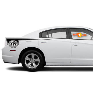 Dodge Charger Mopar Detroit Braler côté Hatchet Stripe Sticker Graphics s'adapte aux modèles 2011-2014
