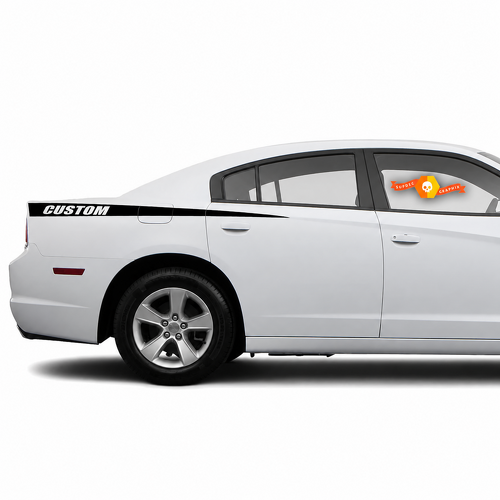 Autocollant Vinyle Bande Longue Personnalisée Paire Latérale pour Dodge Charger 2011-2014