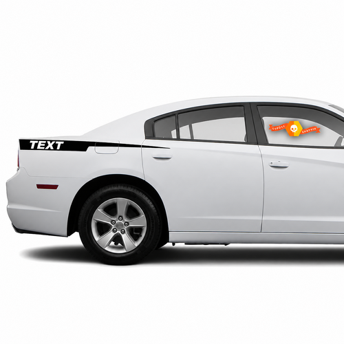 Autocollant Décalque texte personnalisé Graphiques latéraux pour Dodge Charger 9792
