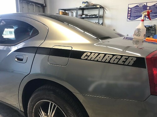 Kit de décalcomanies en vinyle à bande pour panneau arrière de marque pour Dodge Charger 2011-14