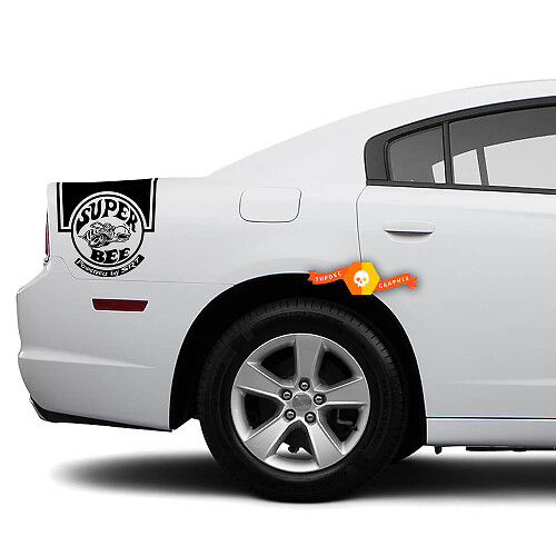 Kit d'autocollants en vinyle Super Bee pour bande latérale arrière Dodge Charger 2011-2014