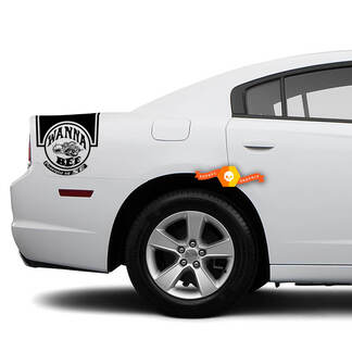 Autocollant de bande latérale arrière Dodge Charger Wanna Bee SRT graphiques s'adapte aux modèles 2011-2014

