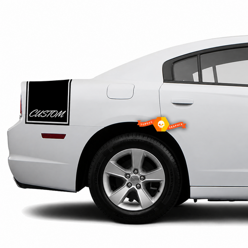 Kit de Bande Arrière Script PERSONNALISÉ Autocollant Vinyle Coffre Garde-Boue Arrière pour Dodge Charger 2011-2014