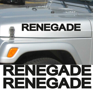 2 Renegade Jeep Wrangler Rubicon CJ TJ YJ JK XJ Autocollant #2