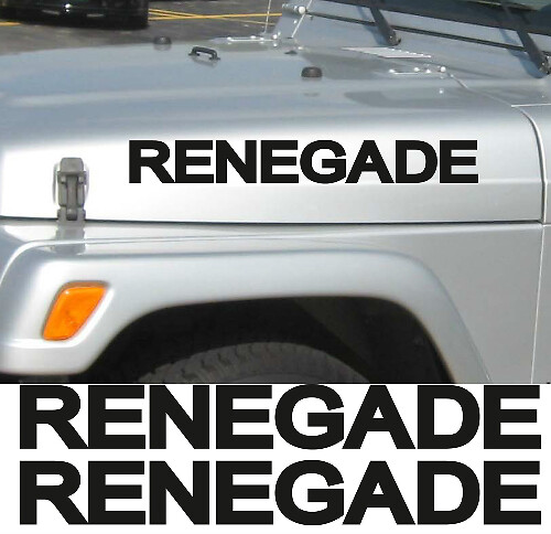 2 Renegade Jeep Wrangler Rubicon CJ TJ YJ JK XJ Autocollant #2
