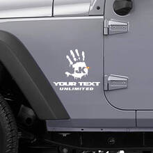 Ensemble d’autocollants latéraux vinyle main de zombie personnalisée pour Jeep Wrangler_2