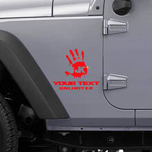 Ensemble d’autocollants latéraux vinyle main de zombie personnalisée pour Jeep Wrangler_3