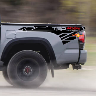 TRD 4x4 hors route montagne côté chevet autocollants en vinyle adaptés à Toyota Tacoma Tundra toutes les années-
