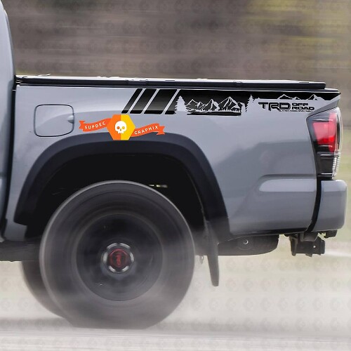 Autocollant Vinyle Bandes Montagne TRD Hors Route pour Flanc de Toyota Tacoma