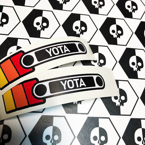 Paire d'autocollants en vinyle à rayures style vintage YOTA pour Toyota FJ Cruiser_1