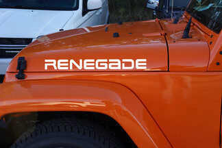 2 autocollants en vinyle Renegade Jeep Wrangler Rubicon YK JK XJ