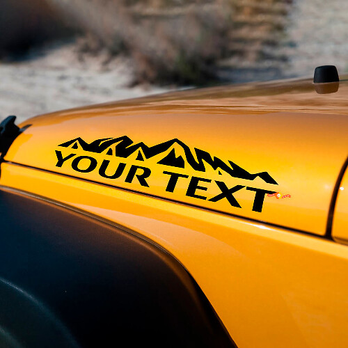 Kit d'autocollants vinyles capot style montagne personnalisé pour Jeep Wrangler