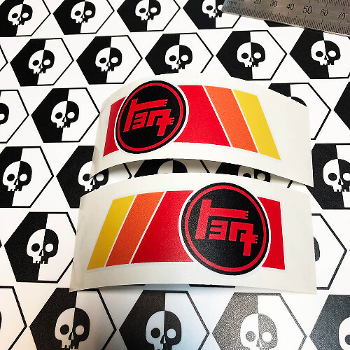 Paire d'autocollants en vinyle TRD TEQ Vintage Sunset Retro Old Style pour Toyota 4Runner Tacoma FJ Cruiser
