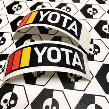 2 autocollants en vinyle TRD YOTA Vintage coucher de soleil rétro Style ancien adaptés à Toyota 4Runner Tacoma FJ Cruiser
 2