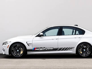 BMW M3 Power 2x bandes latérales autocollants en vinyle autocollant bmw

