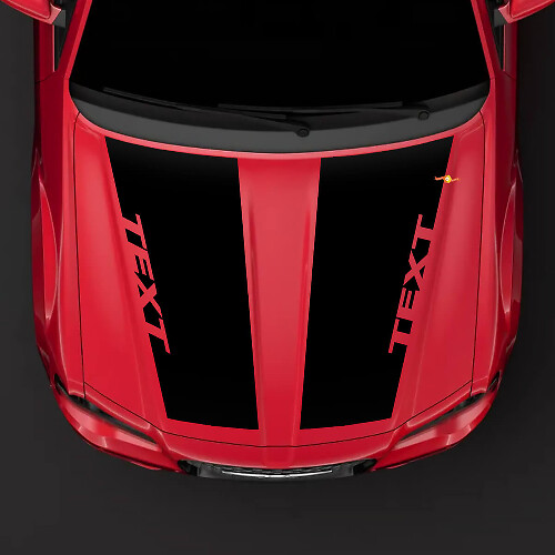 Autocollant vinyle à doubles bandes personnalisées pour capot Chrysler 300C 2014