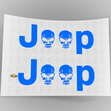 Jeep Skull Side Autocollants Vinyle Set pour Jeep Wrangler Rubicon_2