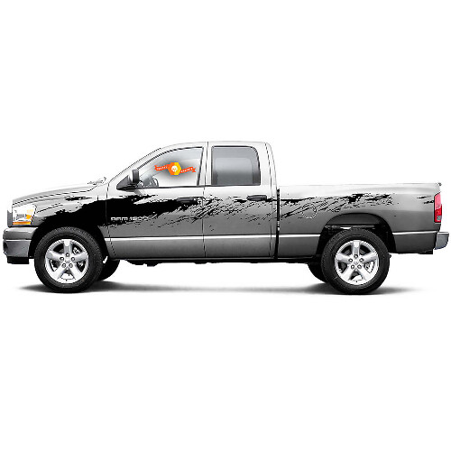 Autocollant en vinyle latéral style éclaboussures de boue pour Dodge Ram 1500