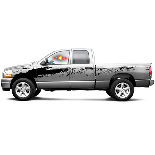 Splash Mud Dirt 4x4 portes de lit latérales pick-up en détresse Grunge camion voiture vinyle graphique autocollant autocollant chevet f-150 toundra ram
