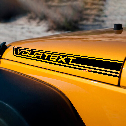 Autocollants vinyle personnalisés pour bandes de capot Jeep Wrangler