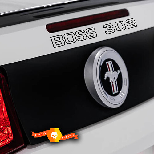 2015 201 2017 2018 2019 Ford Mustang Boss 302 Autocollants en vinyle pour coffre arrière
