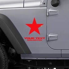 Ensemble d'autocollants vinyle lettrage personnalisé Star Side pour Jeep Wrangler_2