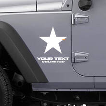 Ensemble d'autocollants vinyle lettrage personnalisé Star Side pour Jeep Wrangler_3