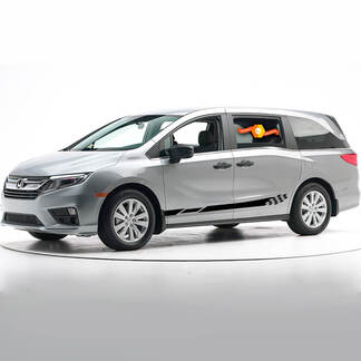 2X Kit de bande latérale d'autocollant graphique de décalque de voiture multiple pour Honda Odyssey
