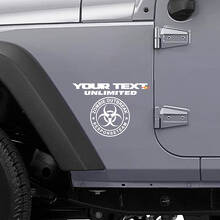 Autocollant Vinyle Équipe de Réponse Personnalisée à une Épidémie de Zombies pour Jeep Wrangler Unlimited_2