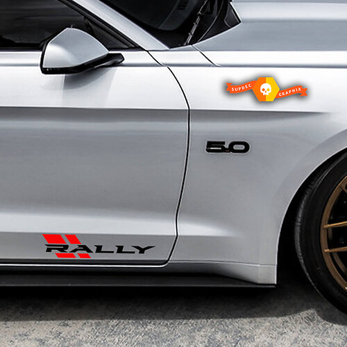 RALLY RACING Sport Performance Car Truck SUV Vinyl Decal autocollant emblème 2pc Paire
