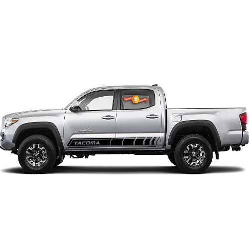 Kit d'autocollants en vinyle de bandes latérales avec lettrage de marque pour Toyota Tacoma