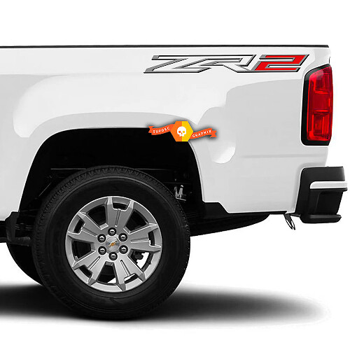 Grand ensemble d'autocollants vinyle pour flanc de benne ZR2 pour Chevy Colorado