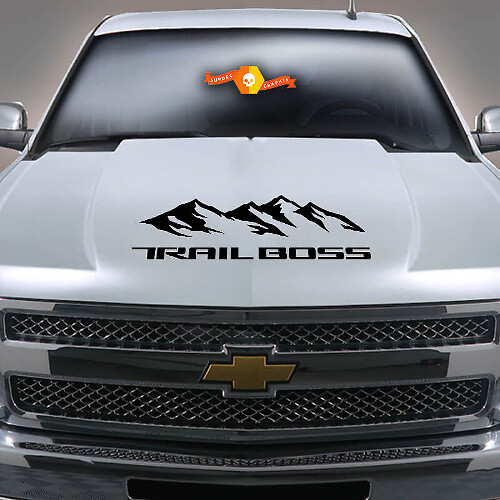 2019 2020 Chevy Silverado 1500 Mountain TRAIL BOSS Autocollant d’accent de capot
