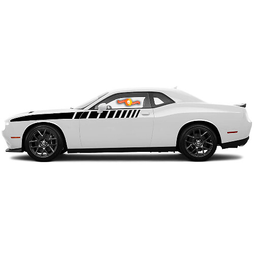 Kit d'autocollants vinyle bande latérale de course pour Dodge Challenger 2008-2014