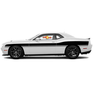 2 décalcomanies Dodge Challenger Mid bodyline Side Rally Stripes Racing pour 2015-2018
