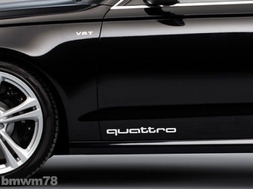 2 Autocollant de coffre latéral AUDI Quattro A4 A5 A6 A8 S4 S5 Q5 Q7