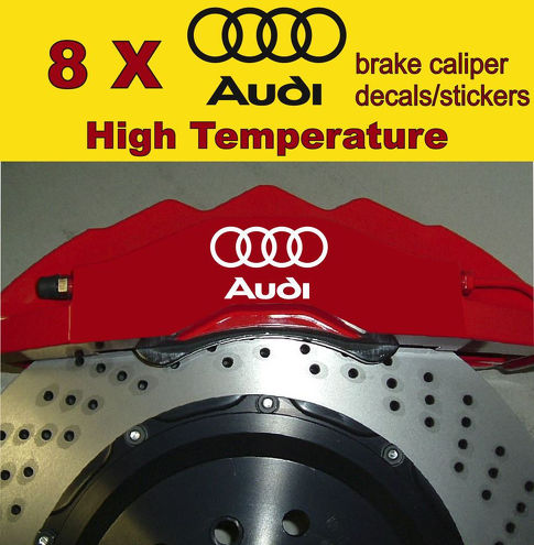 8 X Autocollants d'étrier de frein Audi en vinyle