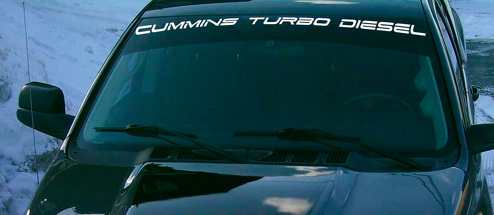 Décalque pour camion Ram CUMMINS TURBO DIESEL pare-brise autocollant en vinyle
