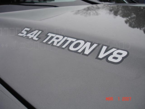 2 Ford 5.4l Triton V8 Hood TRUCK DECALS Autocollants en vinyle