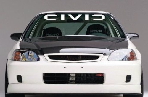 HONDA CIVIC WHITE pare-brise vinyle lettrage autocollant autocollant emblème Logo graphique