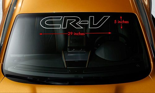 HONDA CRV CR-V OUTLINE Bannière de pare-brise en vinyle autocollant longue durée 73,7 x 12,7 cm