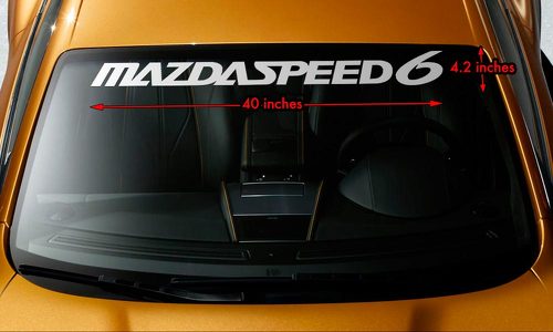 MAZDA MAZDASPEED6 MAZDASPEED 6 pare-brise bannière vinyle autocollant autocollant 40 